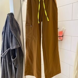 Figs Pants with Yellow Drawstring